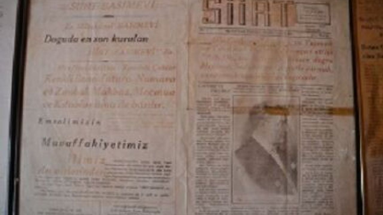 Türkiye'nin En Eski 10 Gazetesi Arasında Yer Alan Siirt Gazetesi 78 Yaşında