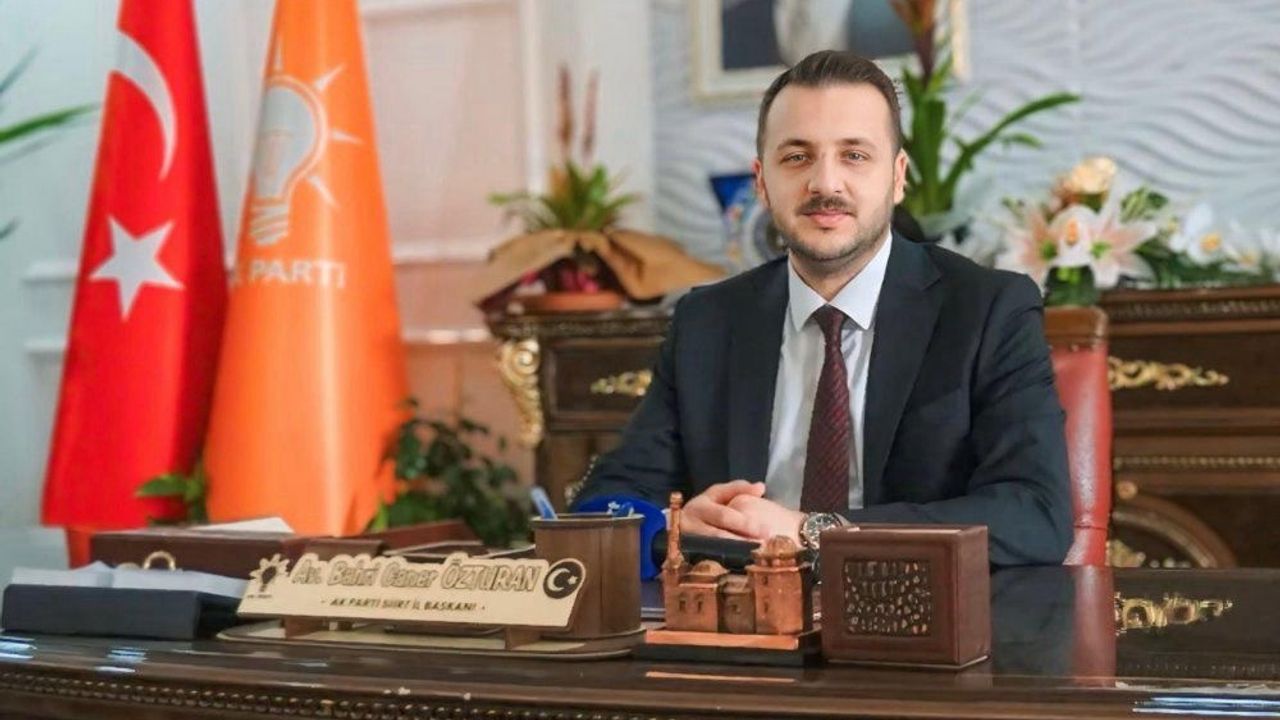 AK Parti Siirt İl Başkanı Av. Bahri Caner Özturan’dan 29 Ekim Cumhuriyet Bayramı Mesajı