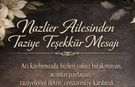Nazlıer Ailesinden Taziye Teşekkür Mesajı