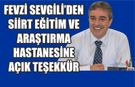 Fevzi Sevgili’den Açık Teşekkür