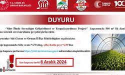 Siirt’te Damla Sulama Sistemli Sera Kurulumu İçin Hibe Desteği Başlıyor