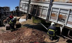 Siirt’te Kamyon Dorsesi Alev Alev Yandı: İtfaiye Ekiplerinden Hızlı Müdahale