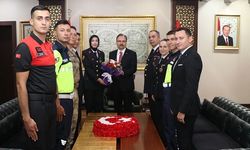 Vali Kızılkaya, Jandarma Heyetini Makamında Ağırladı