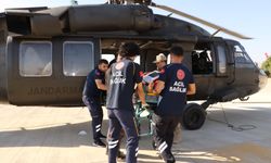 Siirt’te İş Kazası: Yaralı Vatandaş Jandarma Helikopteriyle Hastaneye Ulaştırıldı