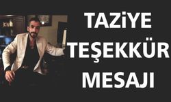 TAZİYE VE TEŞEKKÜR MESAJI