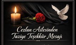 Cezlan Ailesinden Taziye Teşekkür Mesajı