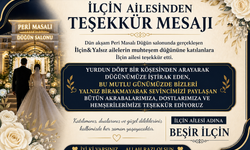 İlçin Ailesinden Teşekkür Mesajı