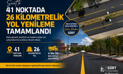 SİİRT'TE 41 NOKTADA 26 KİLOMETRELİK YOL YENİLEME TAMAMLANDI. 51 BİN TON BSK ASFALT KULLANILDI