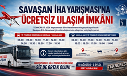 Savaşan İHA Yarışması’na Ücretsiz Ulaşım İmkânı