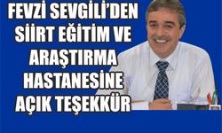 Fevzi Sevgili’den Açık Teşekkür