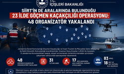 Siirt’in de Aralarında Bulunduğu 23 İlde Göçmen Kaçakçılığı Operasyonu: 48 Organizatör Yakalandı