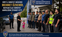 Siirt İl Emniyet Müdürü Mehmet Özdemir, Baykan İlçe Emniyet Amirliğini Ziyaret Etti