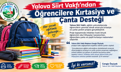 Yalova Siirt Vakfı’ndan Öğrencilere Kırtasiye ve Çanta Desteği