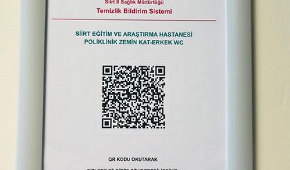 Siirt Eğitim ve Araştırma Hastanesi’nde “QR Kod Temizlik Uygulaması” Başladı