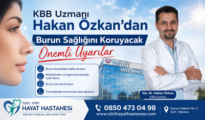KBB Uzmanı Hakan Özkan’dan Burun Sağlığını Koruyacak Önemli Uyarılar