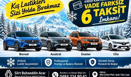 SİİRT BAHAEDDİN ACAR RENAULT’TAN KIŞ LASTİKLERİNDE KAÇIRILMAYACAK FIRSAT!