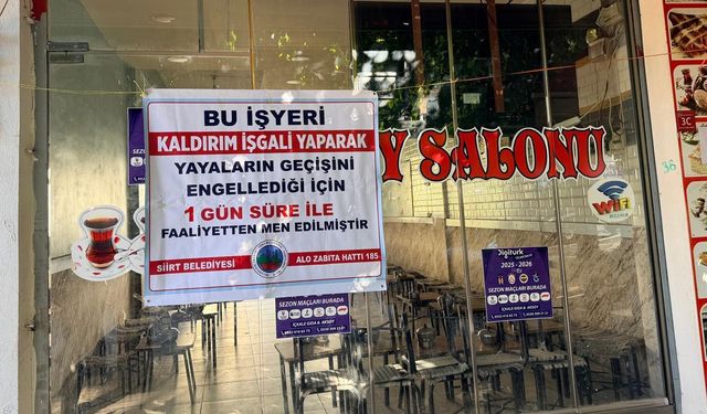 Siirt’te 340 İş Yeri Denetlendi: Kaldırım İşgali Yapan 2 İşletmeye Kapama Cezası!