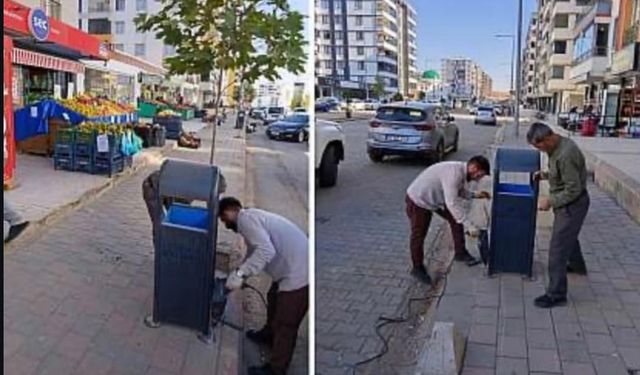 SİİRT’TE YENİ ÇÖP KOVALARI TAKILDI
