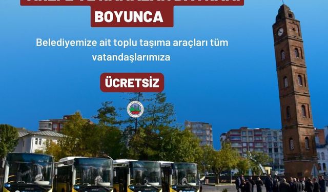 Siirt’te Arafe ve Ramazan Bayramı Boyunca Toplu Taşıma Ücretsiz!