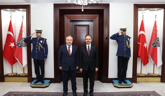 Vali Kızılkaya’dan Emniyet Genel Müdürü Fidan’a Ziyaret ve Tebrik