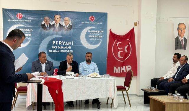 MHP Pervari İlçe Kongresi Coşkuyla Gerçekleştirildi: Ferset Çiftçi Güven Tazeledi