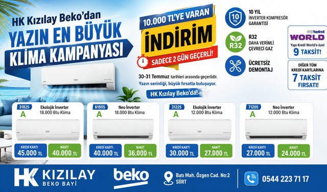 HK Kızılay Beko’dan Yazın En Büyük Klima Kampanyası