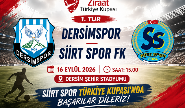 Siirt Spor, Türkiye Kupası’nda Dersimspor ile Eşleşti