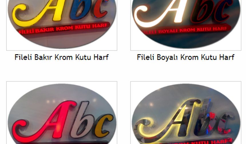 KAAN Konya tabela Kutu harf imalatı