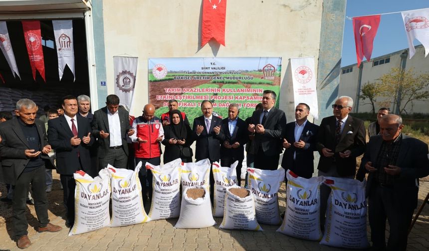 Siirt’te 588 Çiftçiye 203 Ton Sertifikalı Mercimek Tohumu Desteği