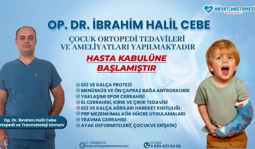 Dr. İbrahim Halil Cebe Açıkladı: Çocukların Kemik Gelişimini Tehdit Eden Yanlışlar