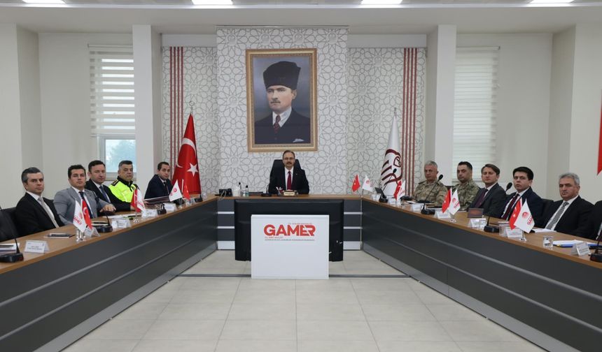 Vali Kızılkaya 2026 Ocak Ayı Güvenlik ve Asayiş Verilerini Değerlendirdi