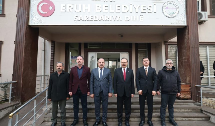 Vali, Kaymakam ve Belediye Başkanı Eruh’taki Yeni Tesisi Yerinde İnceledi