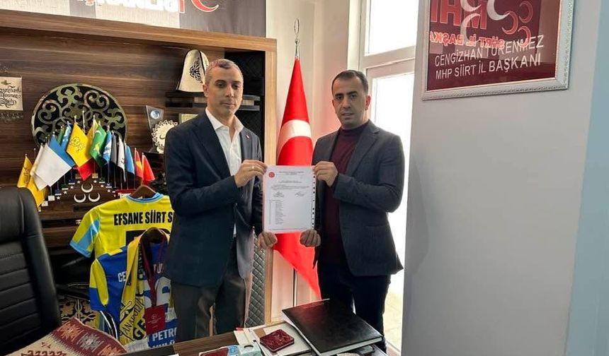 MHP Baykan İlçe Başkanlığına Mübarek Göktaş Atandı