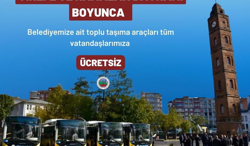 Siirt’te Arafe ve Ramazan Bayramı Boyunca Toplu Taşıma Ücretsiz!