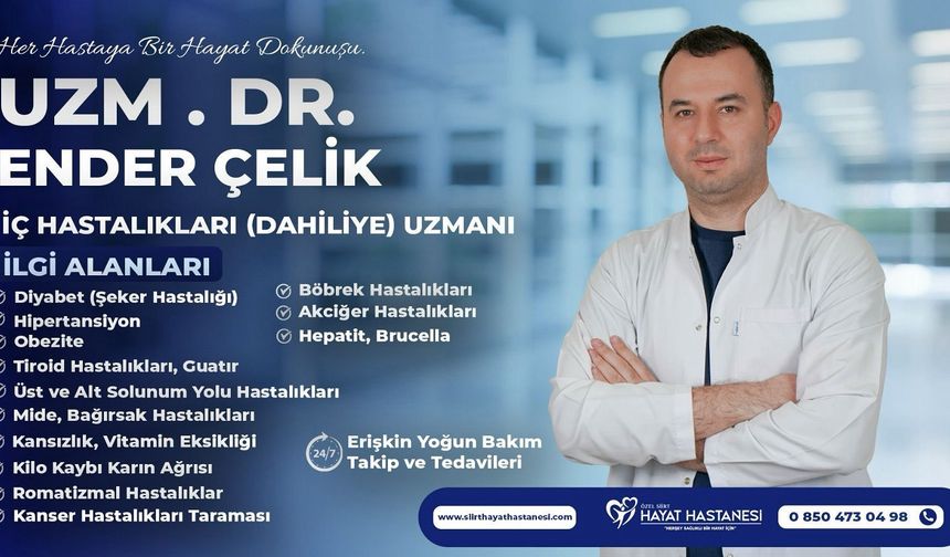 Dahiliye Uzmanı Dr. Ender Çelik’ten Hipertansiyon Uyarısı