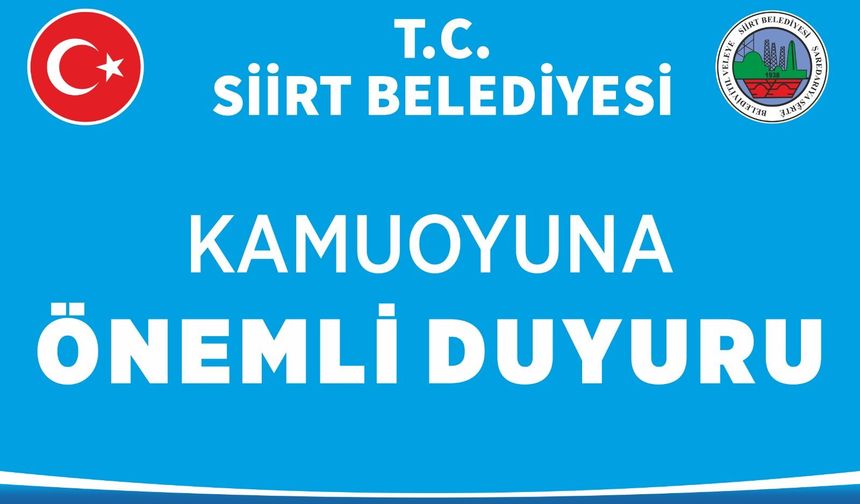 Siirt Belediyesi’nden Su Tarifesi Açıklaması