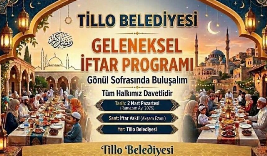 Tillo Belediyesinin Geleneksel İftar Yemeği Bu Akşam Düzenleniyor