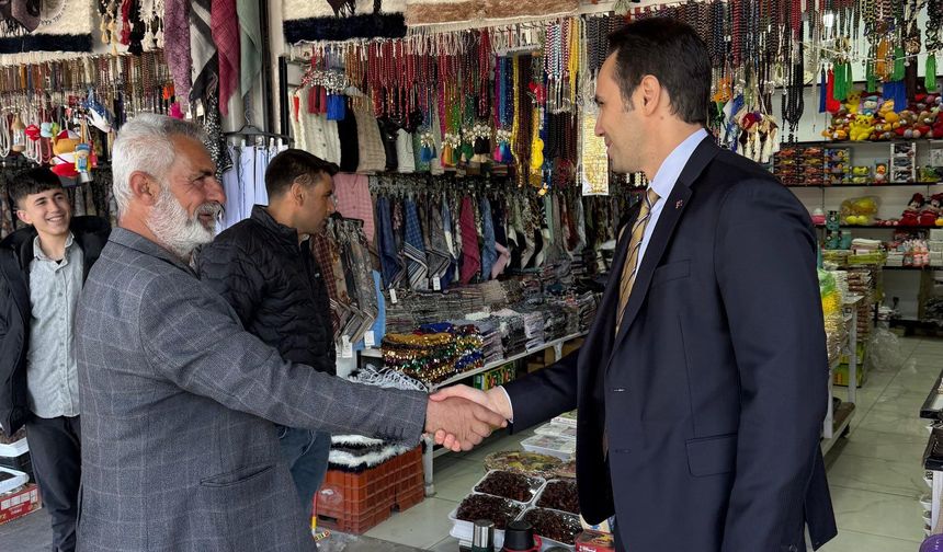 Doğru Yol Partisi Genel Başkanı Cenk Küpeli Veysel Karani Beldesi’nde Esnafla Buluştu