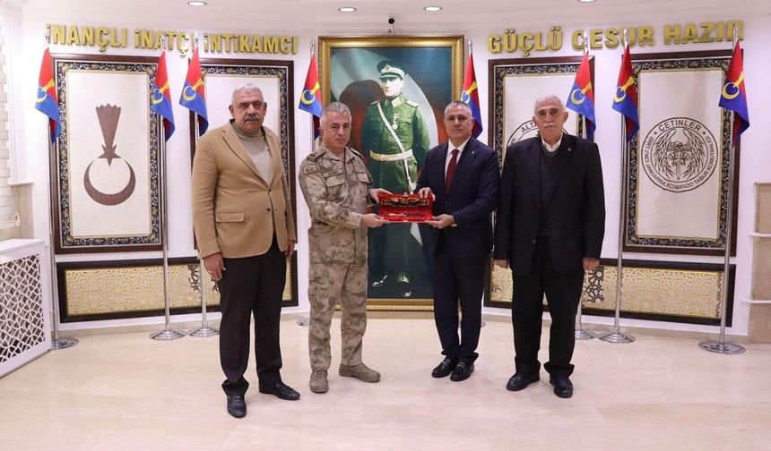 Güngör ve Olgaç’tan Jandarma Alay Komutanı Özmen ile İl Emniyet Müdürü Öztürk’e Ziyaret