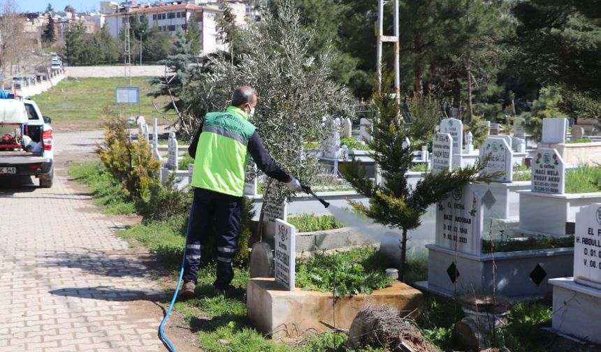 SİİRT’TE MEZARLIKLARDA BAHAR TEMİZLİĞİ BAŞLADI