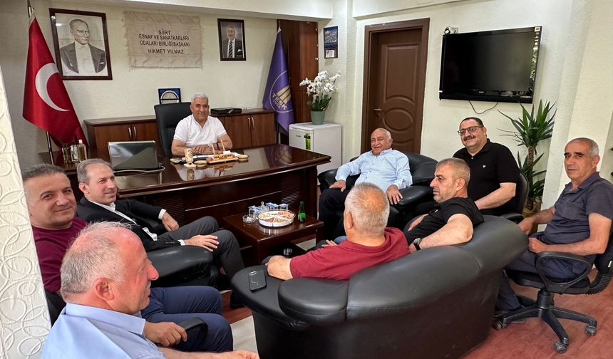 Siirt TSO’dan SESOB Başkanı Hikmet Yılmaz’a Hayırlı Olsun Ziyareti