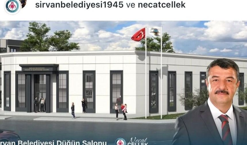 Şirvan Belediyesi Düğün Salonu Projesini Hayata Geçiriyor