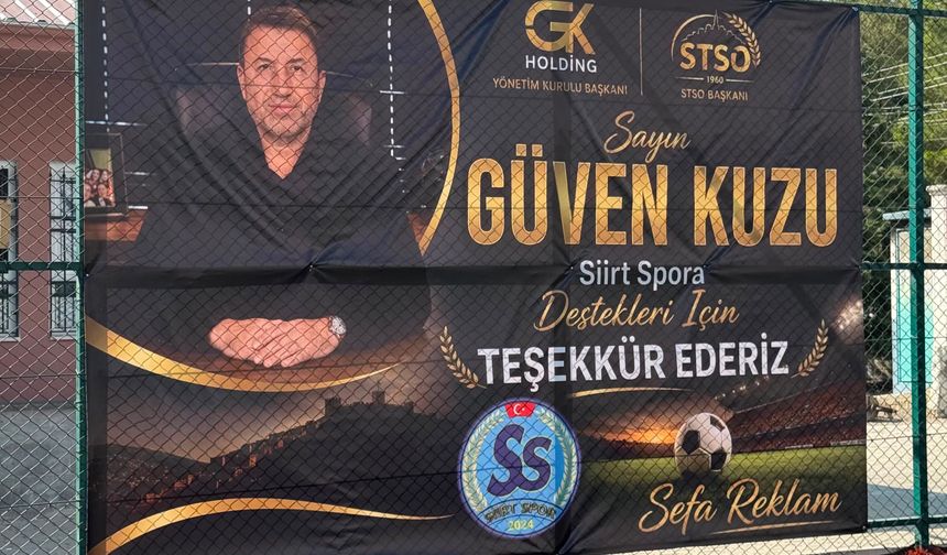 Siirt Spor’dan Güven Kuzu’ya Özel Jest: Pankart Her Maç Öncesi Asılacak