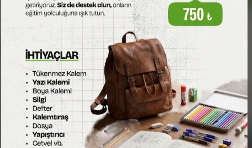 Yalova’da Bir Kalem, Bir Defter, Bir Umut: Öğrencilere Destek Kampanyası