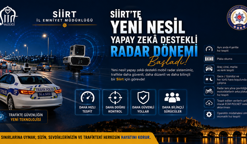 Siirt’te Yeni Nesil Yapay Zekâ Destekli Radar Dönemi Başladı