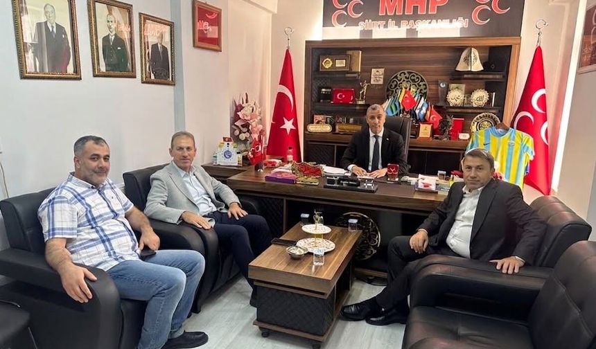 Siirt TSO Başkanı Güven Kuzu’dan MHP İl Başkanı Cengizhan Tükenmez’e Hayırlı Olsun Ziyareti