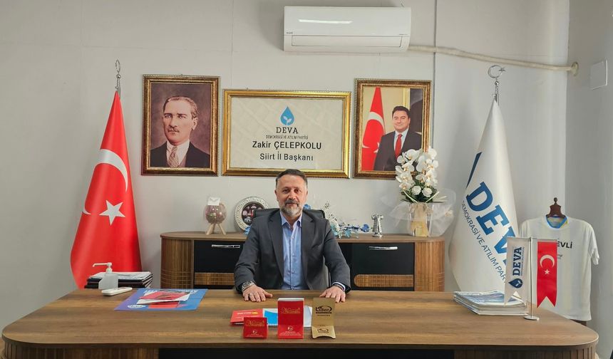 DEVA Partisi Siirt İl Başkanı Çelepkolu’dan Güven Kuzu ve Ekibine Tebrik
