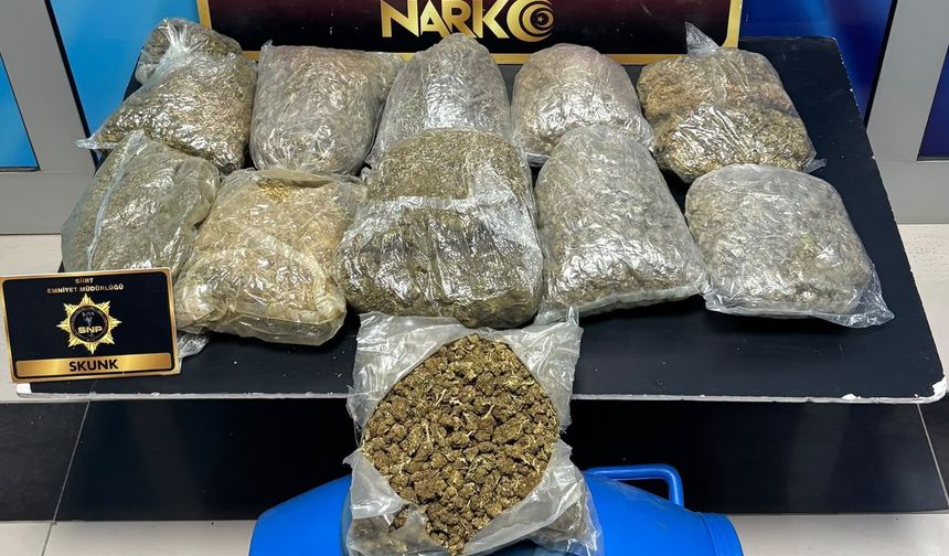 Siirt’te Büyük Uyuşturucu Operasyonu: 5 Kilo 700 Gram Skunk Ele Geçirildi
